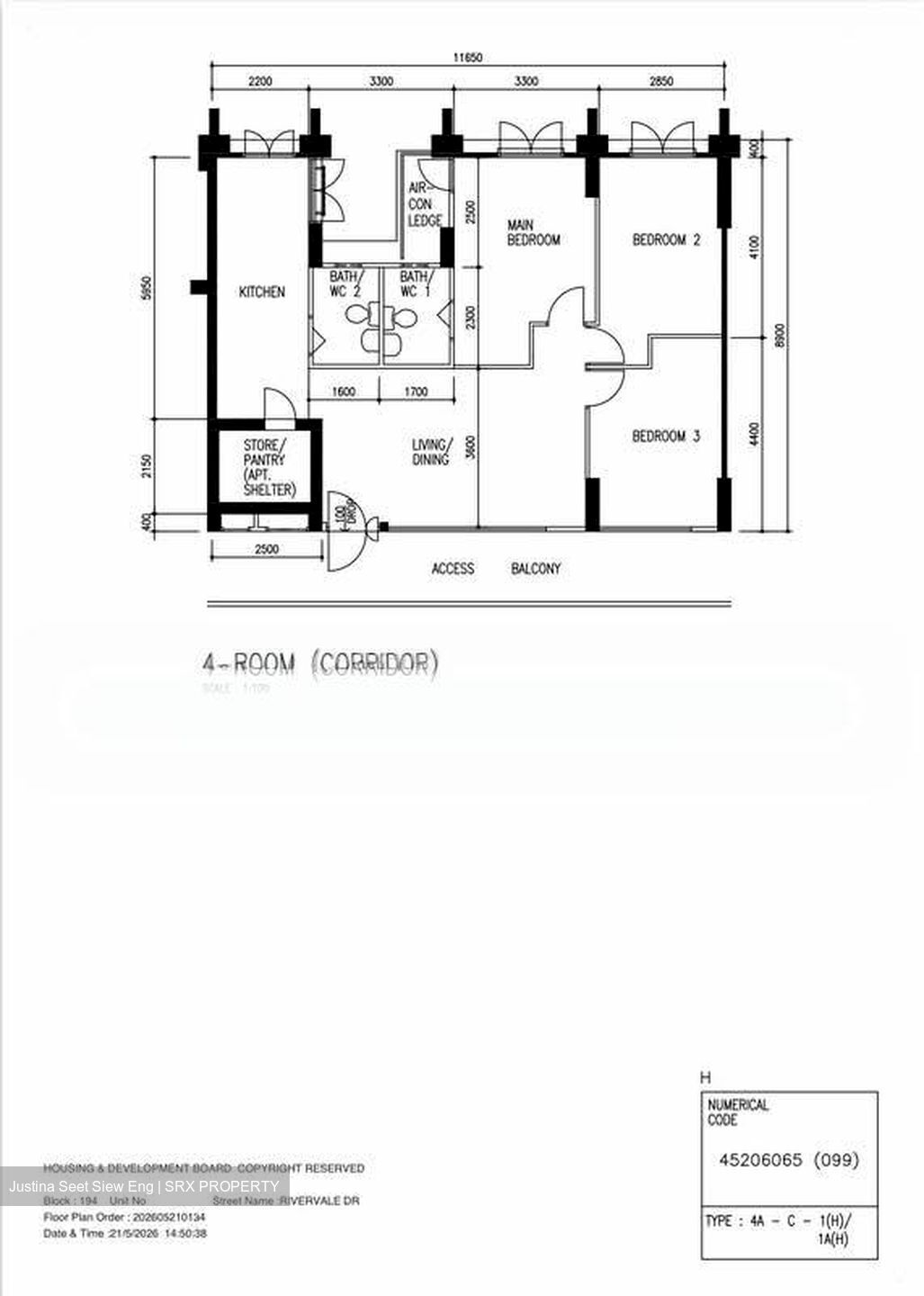 Blk 194 Rivervale Drive (Sengkang), HDB 4 Rooms #559351231